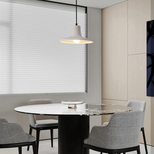 Lámpara de hormigón blanca con cable ajustable para solucionar techos altos e irregulares 6