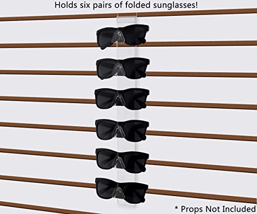 Marketing Holders Six Tier Slatwall Triple Eyeglasses Rack Sunglasses Display Eyewear Boutiques Collections Closet Organization Optometrist Offices Readers Organizer Acrylic #TOP1