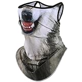 YOSUNPING Neck Gaiter Face Mask Sun Protection Face Cover Bandanas with Ear-Hanging for Men Women Wolf 14
