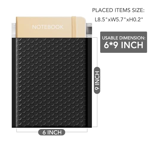 Metronic Black Bubble Mailers 6x10 100 Pack Usable Size 6x9 Opaque Padded Envelopes Waterproof Bubble Envelopes Cushioning Mailer for Small Business Mailing Makeup Jewelry Gifts image 8