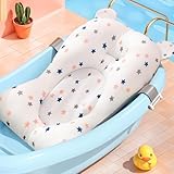 Asiento de Bañera de 53 x 42 cm, Cojín de Asiento para Baño de Niño, Almohadilla de Baño para Niño, Red de Soporte...
