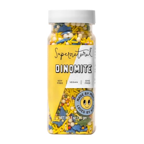 Image of Supernatural Dinomite Sprinkles, Dye-Free Vegan Dinosaur Confetti Mix, 3oz