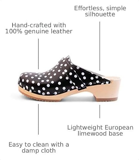 VERKA Women's Wooden Clogs from Sweden - LEDIG