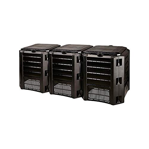 Compostador 1200 L Prosperplast Compogreen Module de plástico en color Negro, 82,6 (alto) x 198 (ancho) x 71,9 (profundo) cms