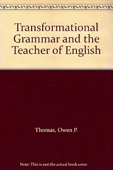 Paperback Transformational grammar and the teacher of English;: Theory and practice Book