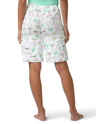 Image of HUE Women's Summer Vacation Pajama Separates, Soft, Whimsical Print Pjs with Tropical Beach Themes, Flip Flops, Cocktails