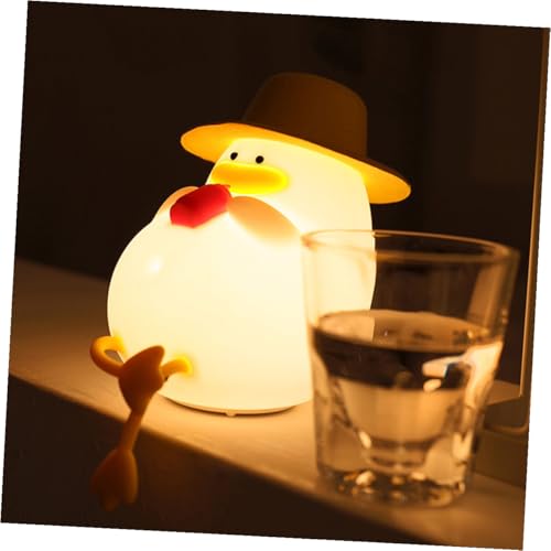 Lámpara de noche de silicona con luz cálida y diseño pato miniatura 7
