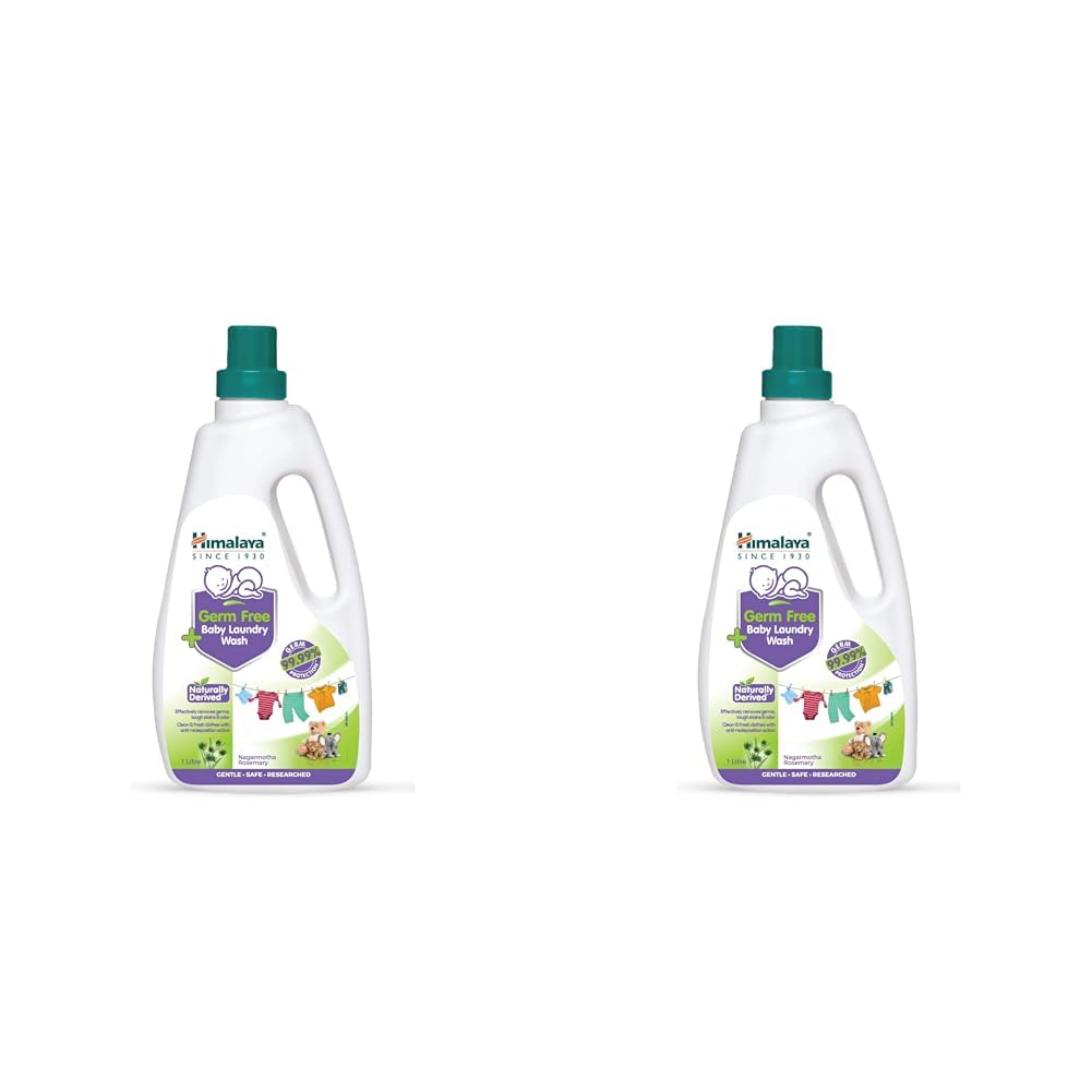 Himalaya Germ Free Baby Laundry Detergent with Plant Based Cleansers & Biodegradable Ingredients (Bottle, 1 Litre) (Pack of 2)-picture-4