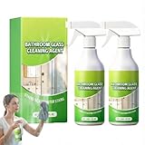 Reinigungsspray für Badezimmerglas, Kalk- und Wandfleckenentferner, Duschglas-Spray für die...