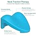 Neck Stretcher, Neck and Shoulder Relaxer, Cervical Traction Device for TMJ Pain Relief and Spine Alignment, Chiropractic Pillow Neck Stretcher (Blue)