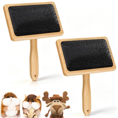Image of Tessco for you 2 Pcs Extra Large Wool Carder Brush for Needle Felting