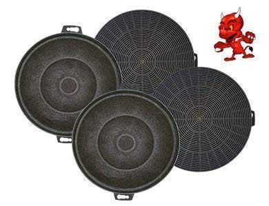 Mega Saver Lot de 4 filtres à charbon actif pour hotte aspirante Junker & Ruh D86JR1903, D86JR1904, D86JR1905