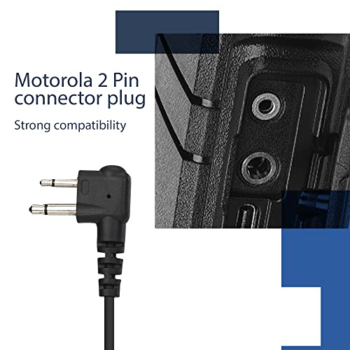Retevis In Ear Two Way Radio Headset with Mic Compatible with Motorola CP040 CP140 GP300 GP2000 MAG ONE A8 HYT TC500 etc Two Way Radios Security Walkie Talkie Headphones 2 Pin(2 Pcs) - Image 4