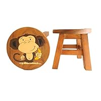 Thai Gifts Childrens Wooden Stool - Monkey