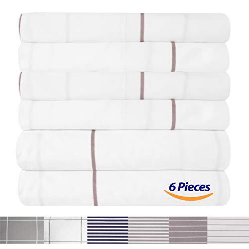 Queen Sheets Window Pane White - 6 Piece 1500 Supreme Collection Fine Brushed Microfiber Deep Pocket Queen Sheet Set Bedding - 2 Extra Pillow Cases, Great Value, Queen, Window Pane White #TOP3