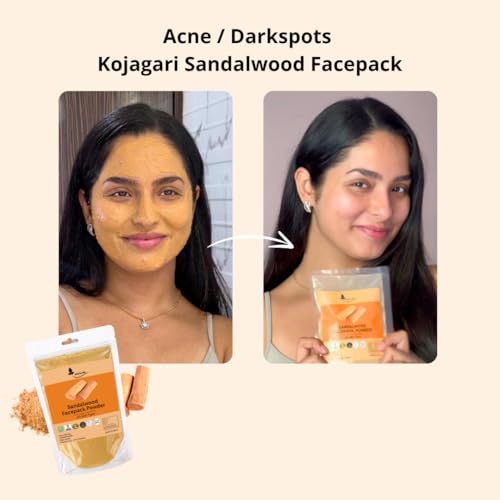 Image of Herbal Sandalwood Powder Facepack | Reduce Acne, Darkspots, Pigmentation and Tanning | Bright and Glowing Skin |