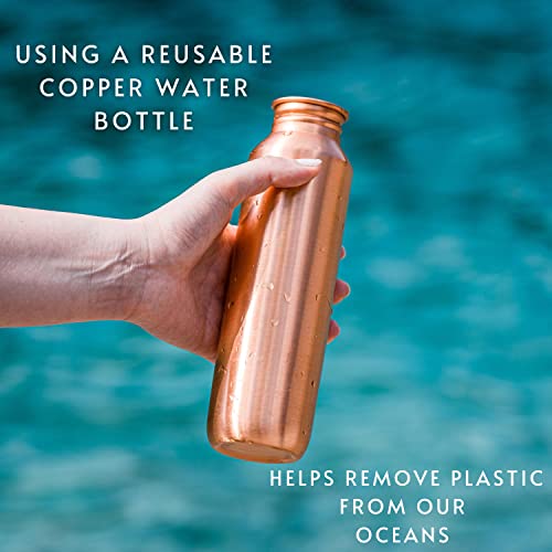 Kosdeg Copper Water Bottle - 16oz Vintage Modern Design - An Ayurvedic Copper Vessel For Drinking - Drink More Water, Lower Your Sugar Intake And Enjoy The Health Benefits by Kosdeg - Image 6
