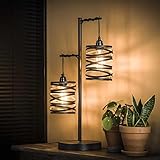 ✅ Tischleuchten & Nachttischlampen wie die Leuchte Dalia sind echte Allrounder - Egal ob Wohnzimmer auf der Kommode oder Sideboard als Deko, im Schlafzimmer als Nachttischlampe auf dem Nachttisch oder im Büro als Schreibtischlampe auf dem Schreibtisch. Das Design der Vintage Tischlampe sorgt als Nachttischlampe retro für eine moderne Beleuchtung in Ihrem Flur.