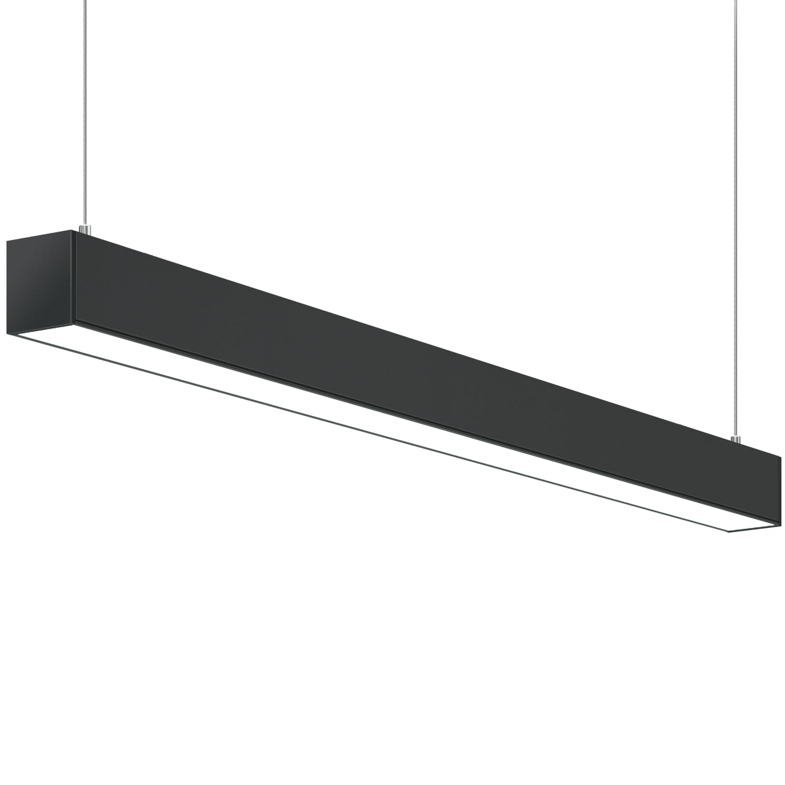 Barrina 5568 DIP Switch Series 4FT LED Linear Light, 2nd-Generation, Seamless Connection, 30/36/45W, Color Changeable 2700K/4000K/5000K, Linkable Light Fixture for Office and Shop, Black, 1 Pack