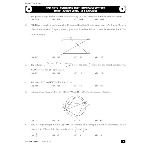 Image of PW Olympiad Wallah Classes 8-10 The Math Olympiad Launchpad by Rishi Joshi Sir and Vivek Bansal Sir | Ideal For SASMO, NMTC, Maths Kangaroo, AMC, IOQM Foundation Exams | With PYQs