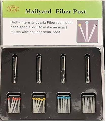 Dental Fiber Post (20 Posts with 4 driils (peeso))