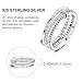 Hapour 925 Sterling Silver Rings for Women Cubic Zirconia Eternity Bands for Women Stackable Vintage Rings Statement Rings