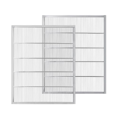 MINEHAJIME 2-Pack Metal Queen Bee Excluder Metal Queen Excluder for 10 Frame Hive 20.11 X 16.22 Inch Beehive Queen Excluder 10 Frame All eginners and Professional Beekeepers (10 Frame-2pcs)