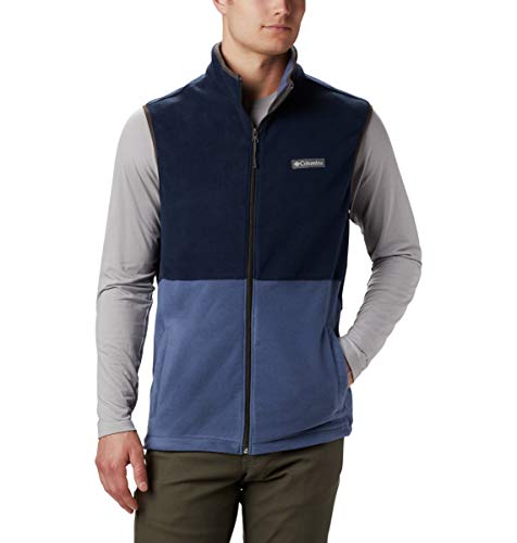 Columbia Mens Basin Trail Fleece Vest, Full Zip, 6X, Dark Mountain, Collegiate Navy