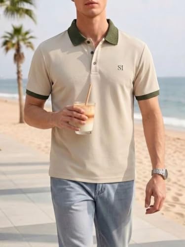 Image of SMOWKLY Men's T-Shirt | Stylish T Shirt with a Ribbed Collar | Soft Breathable Lightweight Polyester Blend | Stylish Regular Fit Casual TShirt for Men.