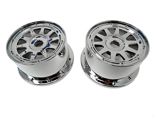 Rovan 1/5 Chrome Rear Wheels, Rims Fits HPI Baja 5B SS King Motor Desert Buggy