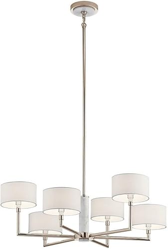 Kichler Laurent - Lámpara de araña de 16" con 6 luces en níquel pulido