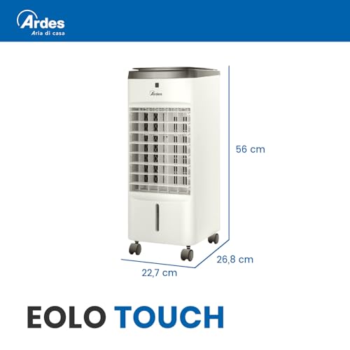 Miniatura 2 de Ardes Enfriador Evaporativo Y Potente Humidificador Con 3 Velocidades Flujo De Aire Oscilación Automática Timer Telemando Y Filtro Antipolvo Blanco Ar5r06d
