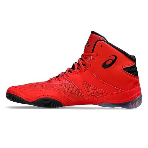 ASICS Men's Split Elite Wrestling Shoes, 12, Classic RED/Black