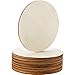 Boao Unfinished Wood Circle Round Wood Pieces Blank Round Ornaments Wooden Cutouts for DIY Craft Project, Decoration, Laser Engraving Carving, 1/8 Inch Thickness (5 Inch Diameter, 15 Pieces)