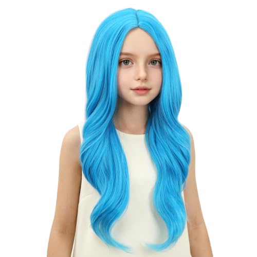Image of Black Wig Long Black Middle Part Wig Long Wavy Curly Wigs Heat Resistant Synthetic Wigs for Daily Party Use