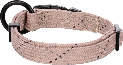 Hundehalsband – Puppy Dolly Taupe XS 20–35cm – verstellbar – reflektierend – Nylon – für Welpen – Flamingo
