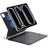 【2025年新登場】マジックキーボード iPad Pro (M5/M4) 11インチ専用 iPad Pro 11インチ キーボード タッチパッド付き 軽量 薄型 7色バックライト付き 磁気吸着 フローティング設計 マグネットケース 多角度調整 オートスリープ機能 全面保護 耐衝撃 USB-C充電 日本語説明書 ブラック