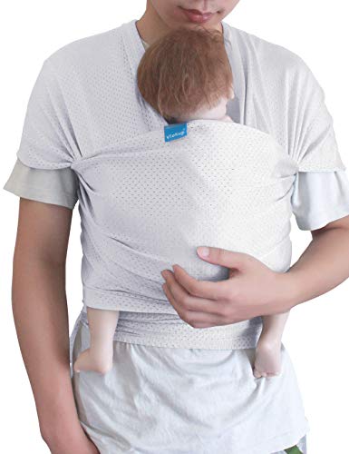 Vlokup Water Baby Sling, Baby Wrap for Newborn, Infant, Toddler, Breathable Lightweight Stretch Mesh Water Sling, Nice for Summer, Pool, Beach, Swimming, White