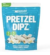No Sugar Pretzel Sticks, Vanilla Yogurt Covered Diet Pretzel Crisps, Sweet, Salty, Crunchy Perfec...