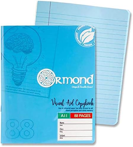 Premier Stationery A11 Ormond Visual Memory Aid Copy Book with Plastic Cover - Blue, C3213484