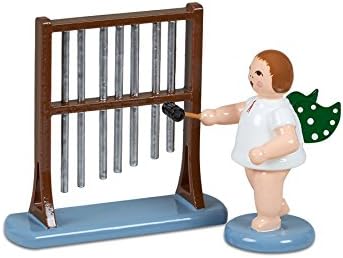 Rudolphs Schatzkiste Angel with Tube Chime Without Crown Height: Approx. 6.0 cm Again Felling Trees Gel Miniature Figure ore Mountains