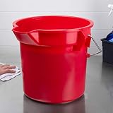 Rubbermaid Commercial Products 2.5 Gallon Brute Heavy-Duty, Corrosive-Resistant, Round Bucket, Red FG296300RED Rubbermaid Commercial Products 2.5 Gallon Brute Heavy-Duty, Corrosive-Resistant, Round Bucket, Red FG296300RED