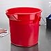 Rubbermaid Commercial Products 2.5 Gallon Brute Heavy-Duty, Corrosive-Resistant, Round Bucket, Red FG296300RED