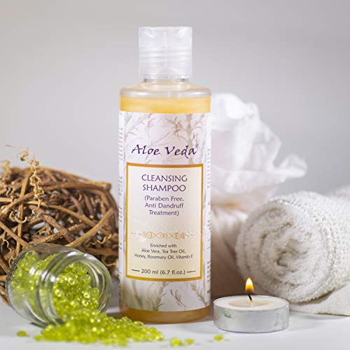 Image of Aloe Veda Anti Dandruff Cleansing Shampoo with Tea Tree Oil, 200ml