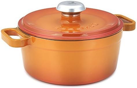 Essenso Chambery 3 Layer Enameled Orange Cast Iron Dutch Oven 4 qt