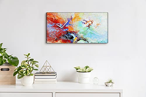 Horloge sur Toile Image Art Moderne Tableau Abstrait d'Exception - 4