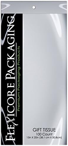 Miniatura 2 de Flexicore Packaging Bolsas de regalo de papel kraft negro y papel de seda blanco para regalo Tamaño 8 pulgadas x 4.75 pulgadas x 10.5 pulgadas