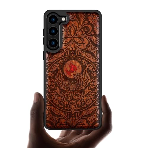 Coque Galaxy S23 Plus antichoc en bois véritable pour éviter les rayures avec élégance