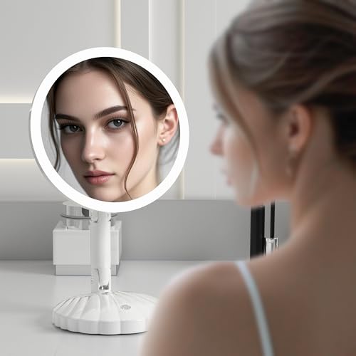Espejo de maquillaje portátil con luz 15X miniatura 7
