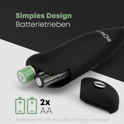 Foto von Bomann® elektrischer Milchaufschäumer | Mixer für Milchschaum in Sekundenschnelle | Milchaufschäumer mit Soft - Touch - Gehäuse | Milchaufschäumer Stab mit Edelstahl - Schaumschläger | MS 344 CB
